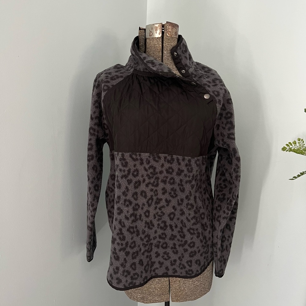 J. Crew Relaxed Black and Gray Hoodie